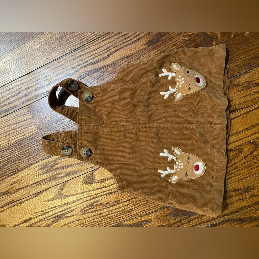 Baby girls Christmas overalls dress